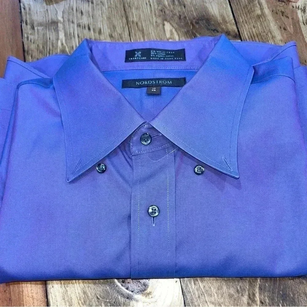 Nordstrom NWOT wrinkle free cotton organic cotton blend button down dress shirt